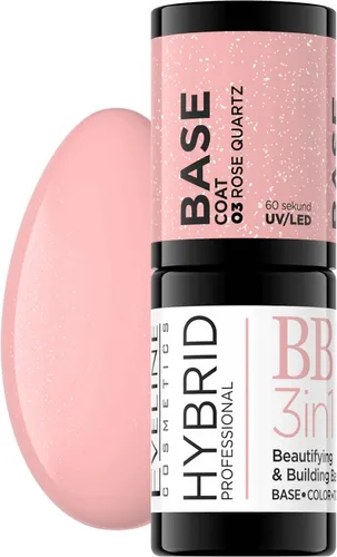 Eveline Cosmetics Hybrid Professional, BB 3 in 1 Base Coat (Baza hybrydowa upiększająco-budująca)
