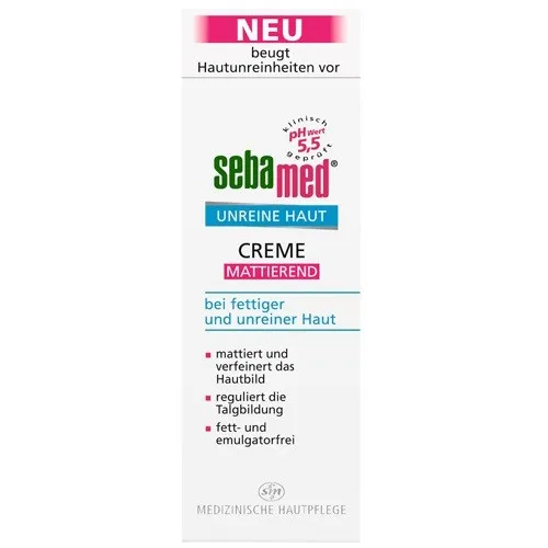 Sebapharma Seba Med, Unreine Haut, Mattierende Creme (Krem matujący do cery trądzikowej i tłustej)