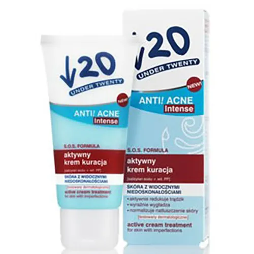 Under Twenty Anti Acne Intense, Aktywny krem - kuracja