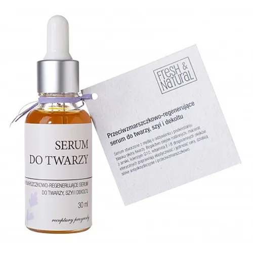 Fresh&Natural Przeciwzmarszczkowo - regenerujące serum do twarzy, szyi i dekoltu - 2