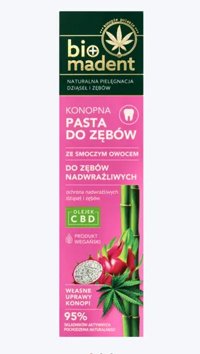 Bio Madent Konopna pasta do zębów ze smoczym owocem