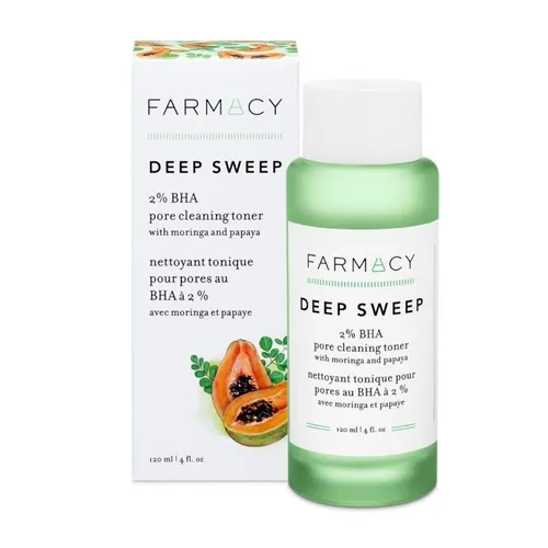 Farmacy Deep Sweep 2% BHA Pore Cleaning Toner with Moringa and Papaya (Bezalkoholowy tonik z 2% BHA)
