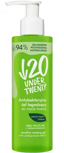 Under Twenty Antybakteryjny żel łagodzący do mycia twarzy