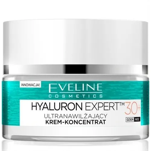 Eveline Cosmetics Hyaluron Expert 30+, Ultranawilżający krem - koncentrat na dzień i na noc