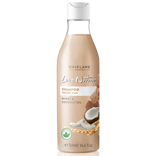 Oriflame Love Nature, Shampoo with Wheat & Coconut Oil for Dry Hair (Szampon z pszenicą i olejem kokosowym do włosów suchych)