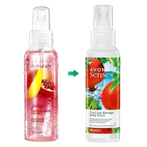 Avon Naturals, Pomegranate & Mango, Scented Spritz (Mgiełka do ciała `Granat i mango` (nowa wersja))