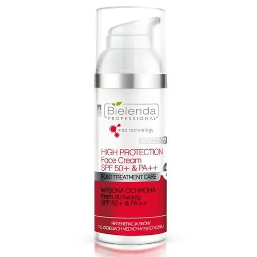 Bielenda Professional Post Treatment Care, High Protection Face Cream SPF 50 PA ++ (Krem do twarzy SPF 50)
