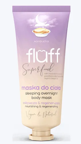 Fluff Superfood, Sleeping Overnight Body Mask Kombucha (Maska do ciała odżywcza i regenerująca)