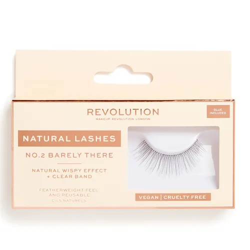 Revolution Beauty (Makeup Revolution) Natural Lashes Barely There No. 02 False Eyelashes (Sztuczne rzęsy na pasku)