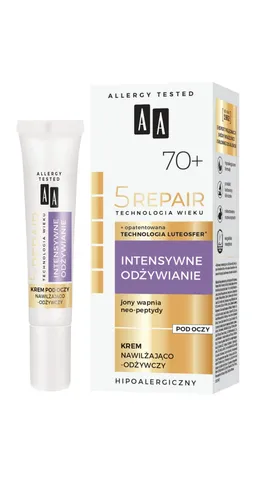 AA 5 Repair Technologia Wieku, Intensywne odżywianie, Krem pod oczy nawilżająco-odżywczy 70+