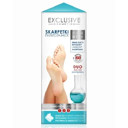Exclusive Cosmetics Derma Med +, Skarpetki złuszczające