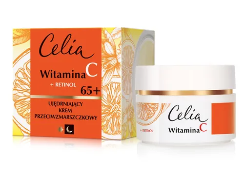 Celia Witamina C, Ujędrniający przeciwzmarszczkowy odżywczy krem 65+ na dzień i na noc