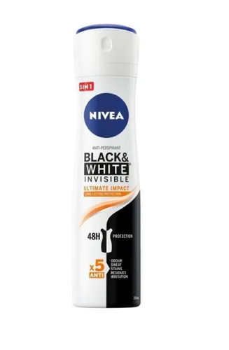 Nivea Black & White Invisible Ultimate Impact Anti-perspirant Spray 48h (Antyperspirant w sprayu)