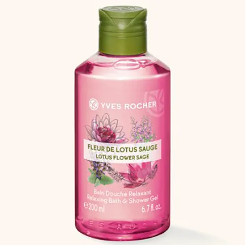 Yves Rocher Bain Douche Relaxant Fleur de Lotus Sauge (Relaksujący żel pod prysznic i do kąpieli `Kwiat lotosu i szałwia`) - 1