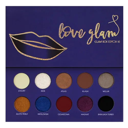 Glam Shop GlamBOX, Edycja 10 Love Glam, Paleta 10 cieni do powiek