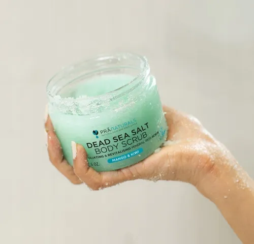 PraNaturals Dead Sea Mango & Kiwi Exfoliating & revitalising Mineral Rich Scrub (Peeling do ciała) - 4