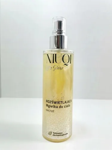 Niuqi Let's Glow, Rozświetlająca mgiełka do ciała `Secret`
