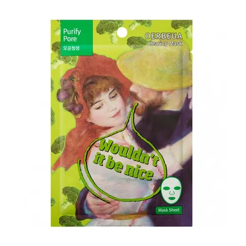 Oerbeua Woluldn't it be Nice? Purify Pore Mask Sheet (Oczyszczająca maseczka do twarzy z ekstraktem z brokuła)
