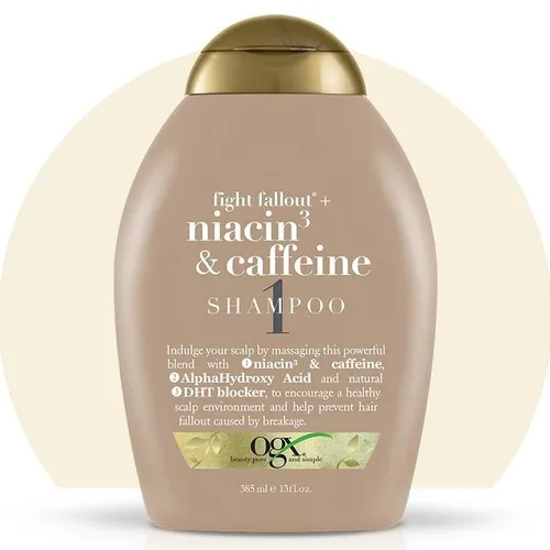 Organix Fight Fallout + Niacin 3 & Caffeine, Shampoo (Szampon  stymulujący mieszki włosowe)