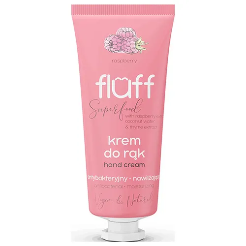 Fluff Superfood, Antibacterial Moisturizing Hand Cream Raspberry (Krem do rąk `Maliny`)