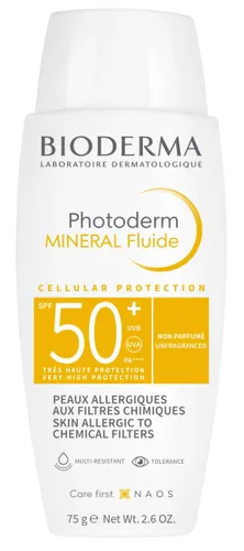 Bioderma Photoderm Mineral Fluide SPF 50+ (Fluid mineralny do skóry wrażliwej i alergicznej) - 1