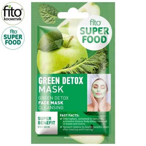 Fitokosmetik Fito Superfood, Maska do twarzy `Oczyszczanie, zielony detox`