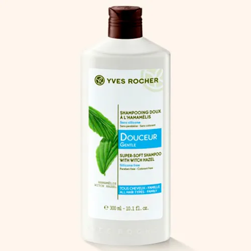 Yves Rocher Douceur [Gentle], Shampooing Doux a l'Hamamelis [Super - Soft Shampoo with Witch Hazel] (Delikatny szampon z wyciągiem z hamamelisu)