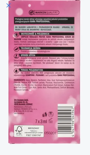 Isana Professional, Shine, Ampułki do włosów nadające połysk - 2