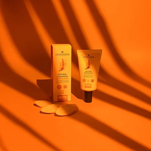 Orientana Natural Sunscreen Anti-ageing Golden Ginseng SPF 50 UVA/UVB Skin Tint (Krem do twarzy złoty żeń-szeń SPF 50+) - 3