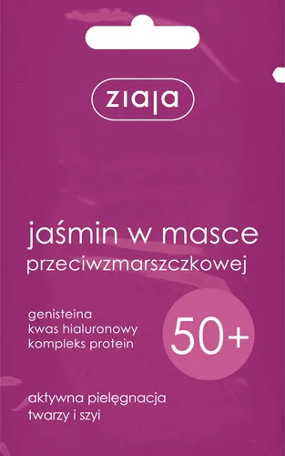 Ziaja Jaśminowa, Jaśmin w maseczce przeciwzmarszczkowej 50+