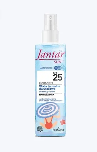 Jantar Sun, Amber Moisturizing Dual-Phase Thermal Water SPF 25 (Bursztynowa nawilżajaca woda termalna dwufazowa do twarzy i ciała) - 1