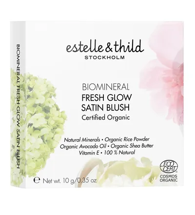 Estelle & Thild BioMinera,l Fresh Glow Satin Blush (Mineralny rozświetlający róż do policzków)