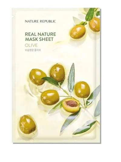 Nature Republic Olive, Real Nature Sheet Mask (Oliwka, Maska do twarzy w płachcie)