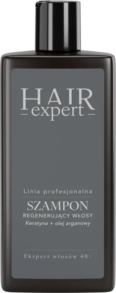 Hair Expert Linia Profesjonalna, Szampon do włosów regenerujący z keratyną i olejem arganowym