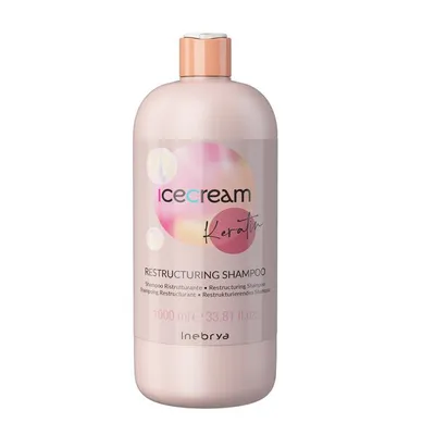 Inebrya Ice Cream, Keratin Shampoo (Szampon restrukturyzujący z keratyną)