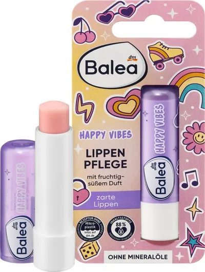 Balea Happy Vibes, Lip Balm (Odżywcza pomadka do ust)