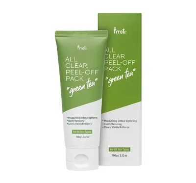 Prreti Green Tea, All Clear, Peel-Off Pack (Złuszczająco-oczyszczająca maska peel-off)