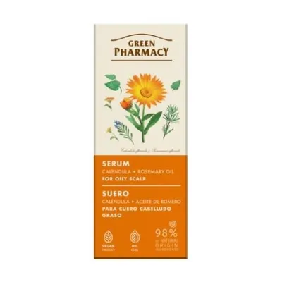 Green Pharmacy Nagietek i Olej Rozmarynowy, Serum do przetłuszczającej się skóry głowy