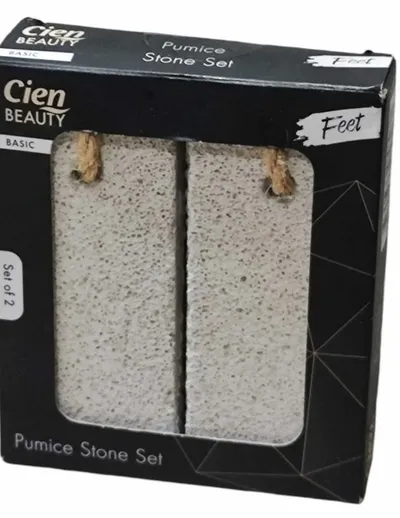 Cien Beauty, Basic, Feet, Pumice Stone Set (Pumeks do stóp z kamieniem wulkanicznym)