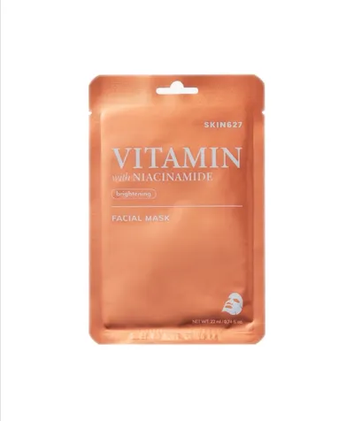 Skin 627 Vitamin with Niacinamide, Brightening Facial Mask (Rozjaśniająca maska do twarzy w płachcie)