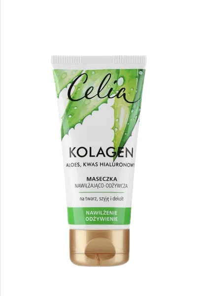Celia Kolagen Aloes Kwas Hialuronowy, Nawilżająca maseczka do twarzy