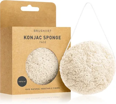 BrushArt Home Salon, Konjac Sponge Natural (Gąbka Konjac do wszystkich rodzajów skóry)