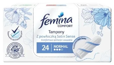 Femina Satin Sense, Normal, Tampony z powłoczką