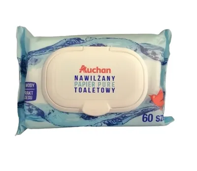 Auchan Pure, Nawilżany papier toaletowy