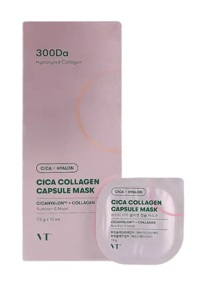 VT Cosmetics Cica x Hyalon, Cica Collagen Capsule Mask (Kolagenowe maseczki do twarzy w ampułce)