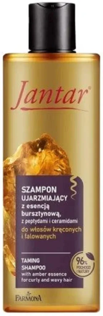 Jantar Szampon ujarzmiający z esencją bursztynową, peptydami i ceramidami i olejem makadamia