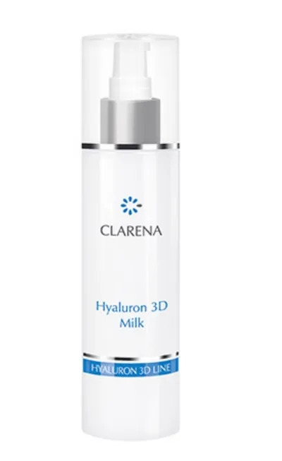 Clarena Hyaluron 3D Line, Hyaluron 3D Milk (Ultra-nawilżające mleczko do demakijażu z 3 rodzajami kwasu hialuronowego)