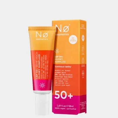 No Cosmetics Luminous Today, Glowy Sun Fluid SPF50+ (Rozświetlający fluid ochronny SPF50+)