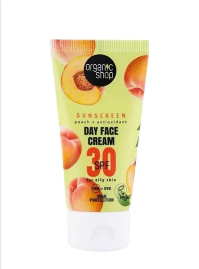 Organic Shop Sunscreen Day Face Cream SPF30 (Przeciwsłoneczny krem do twarzy SPF30)