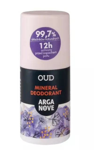 Arganove Naturalny dezodorant mineralny ałunowy roll-on `Drzewo agarowe`